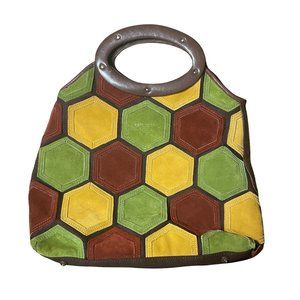 RARE Kate Spade Y2K Multicolor Hexagon Tote Bag